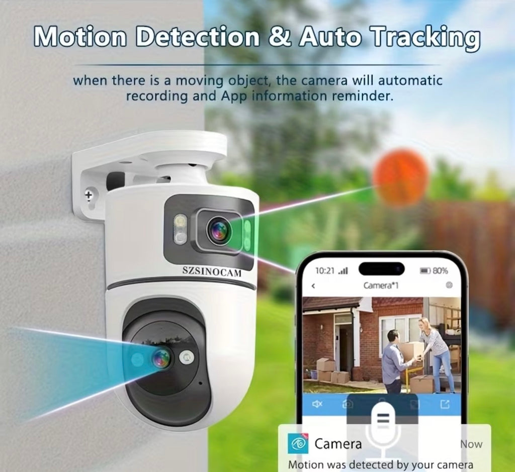 Draadloze camera met dubbele lenzen