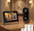 Deurbel camera met een IPS Display, met video Opname,